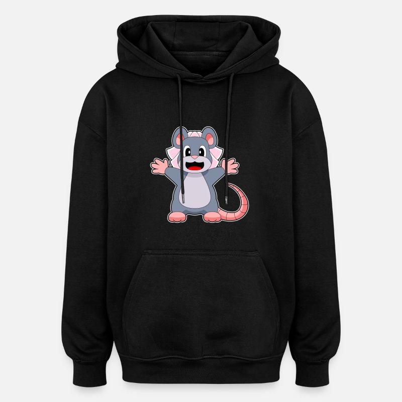 Souris Voile de mariée mariage - Sweat à capuche oversize unisexe - noir
