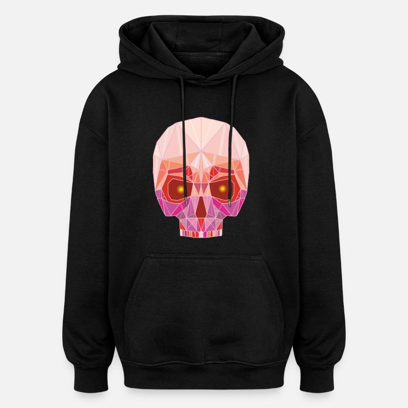 Ruby Skull - Oversized Unisex Hoodie - black