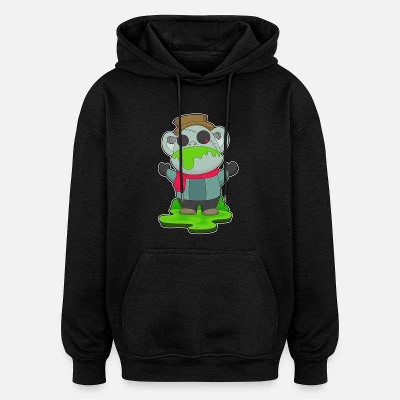 Singe Halloween Zombie - Sweat à capuche oversize unisexe - noir
