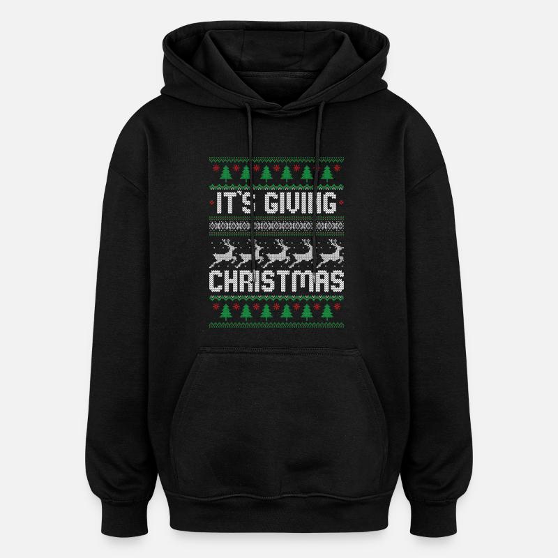 C’est donner Noël - Sweat à capuche oversize unisexe - noir