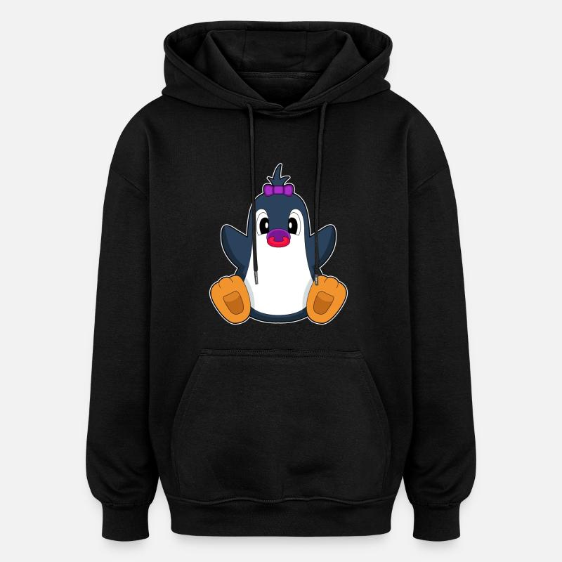 Sucette Penguin Baby - Sweat à capuche oversize unisexe - noir