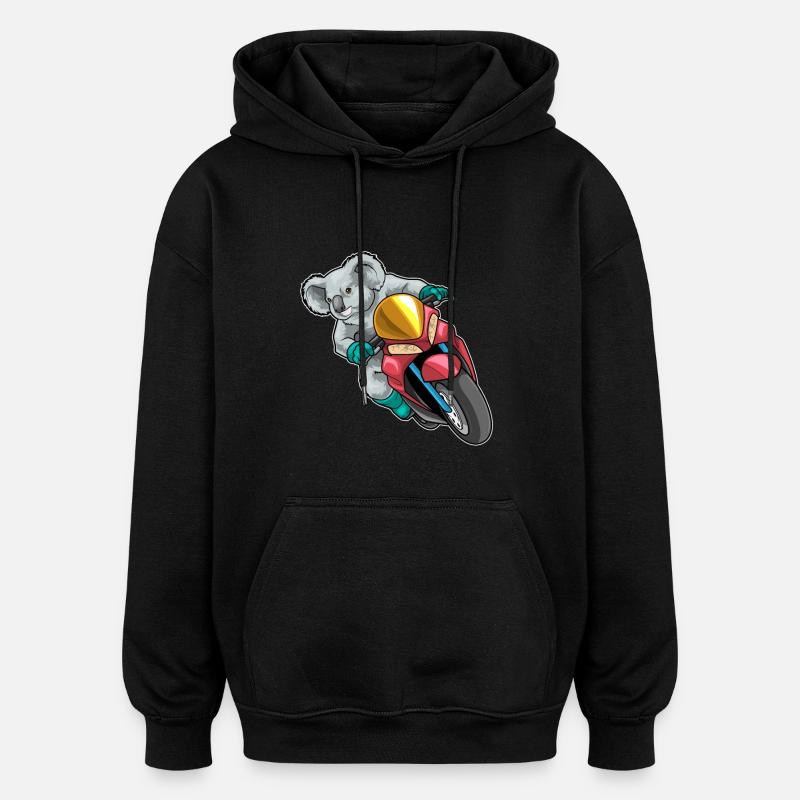 Trottinette Koala - Sweat à capuche oversize unisexe - noir