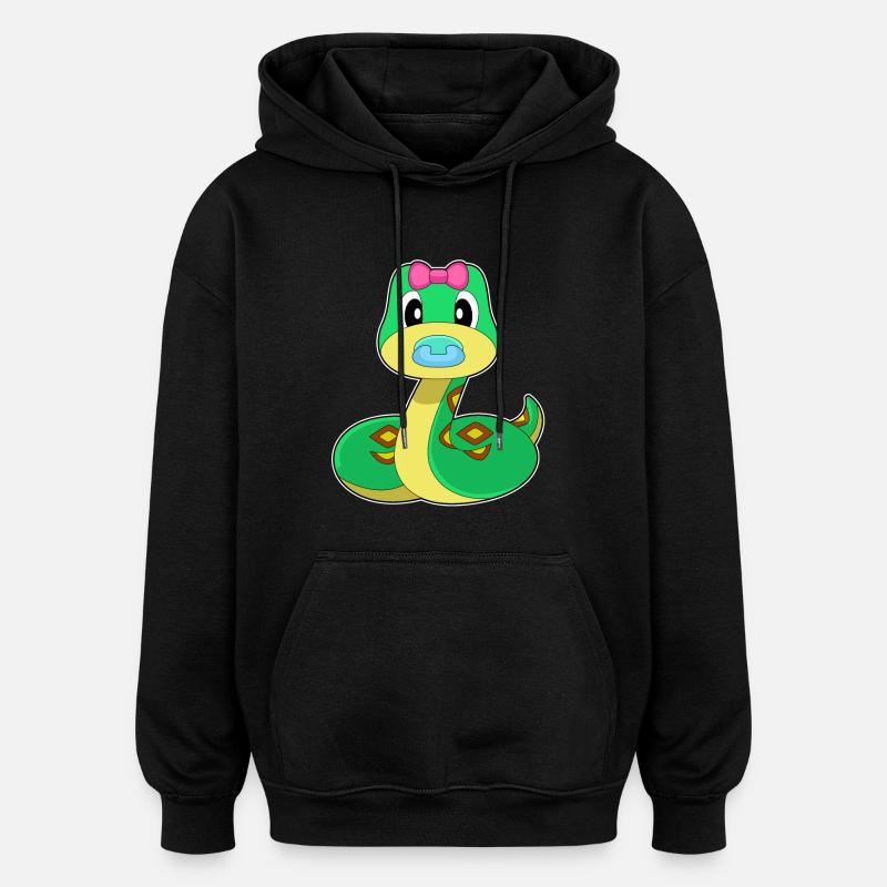 Sucette Snake Baby - Sweat à capuche oversize unisexe - noir