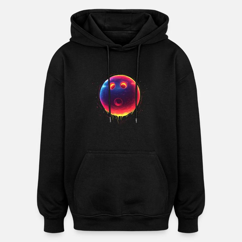 Bowling alley Steamwave - Sweat à capuche oversize unisexe - noir