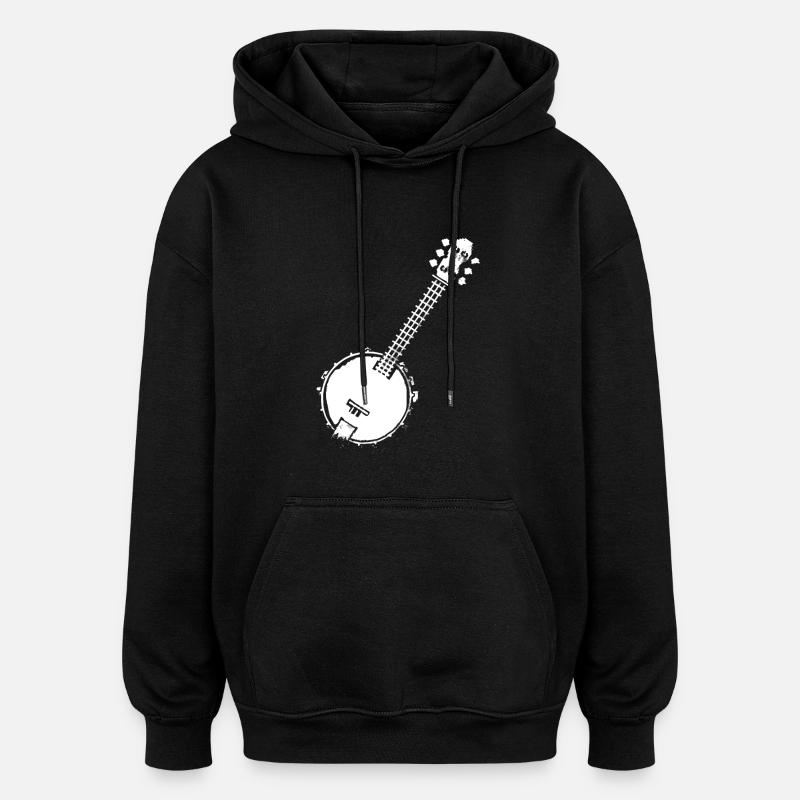 Graphique Banjo Pixel - Sweat à capuche oversize unisexe - noir