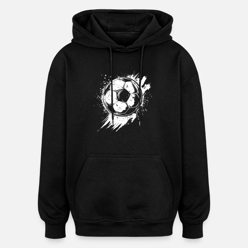 Football Graffiti - Sweat à capuche oversize unisexe - noir