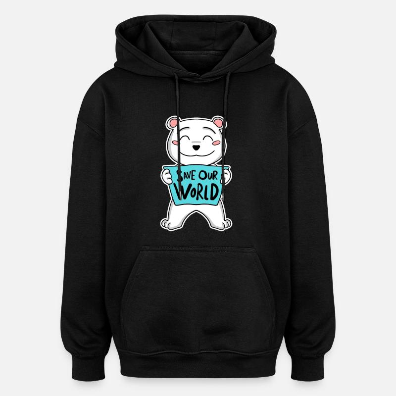 Bär Climate Climate Protection Protection - Sweat à capuche oversize unisexe - noir
