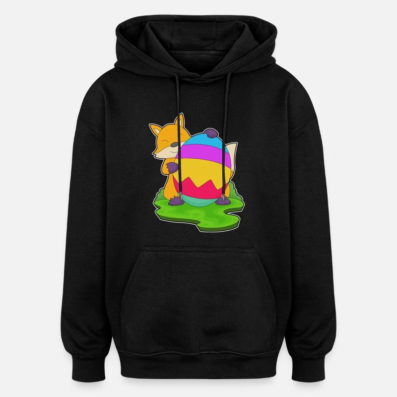 Fuchs Ostern Osterei - Oversized Unisex Hoodie - Schwarz