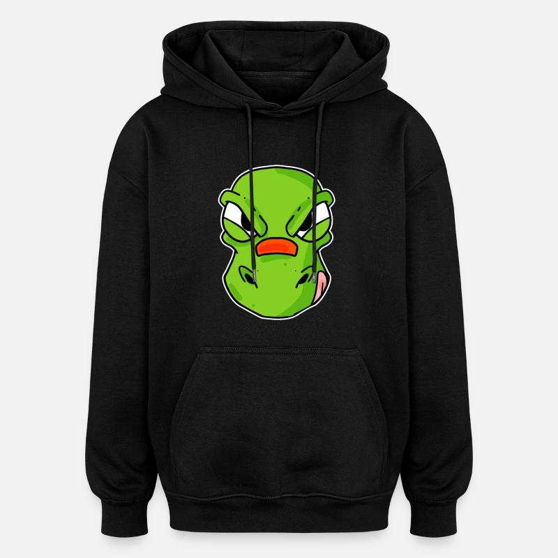 Dino Kopf Dinosaurier - Oversized Unisex Hoodie - Schwarz