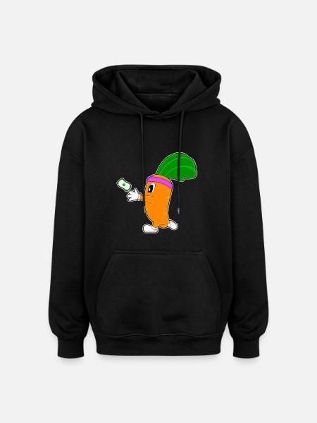 Carrot Jogger Jogging Sport - Oversized Unisex Hoodie - black