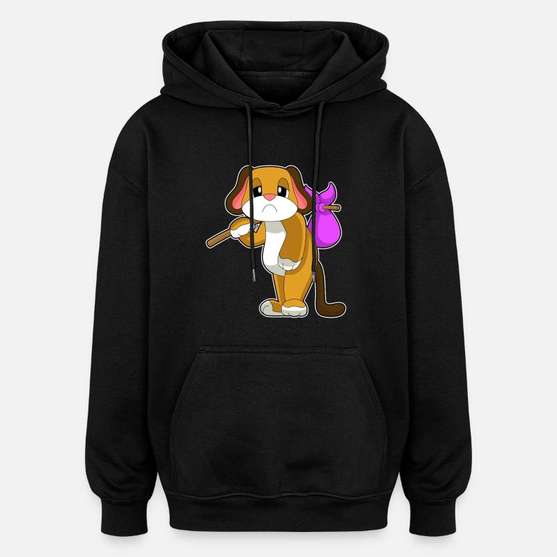 Hund Obdachlos - Oversized Unisex Hoodie - Schwarz