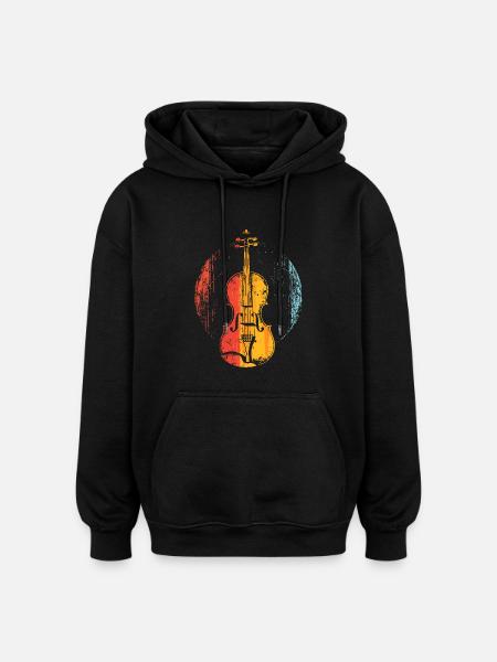 Violin Comic Style - Oversized Unisex Hoodie - black