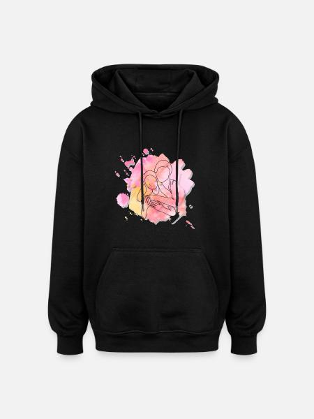 Lieblingsmensch - Schwesternliebe - Oversized Unisex Hoodie - Schwarz