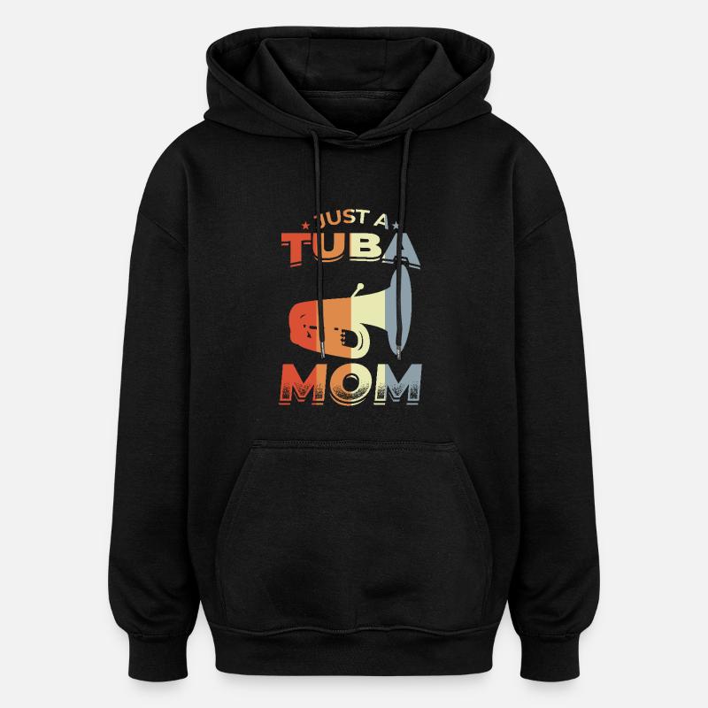 Mère tuba - Sweat à capuche oversize unisexe - noir
