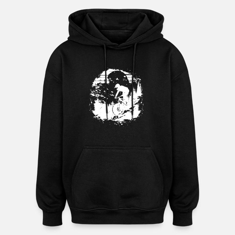 Vtt - Sweat à capuche oversize unisexe - noir