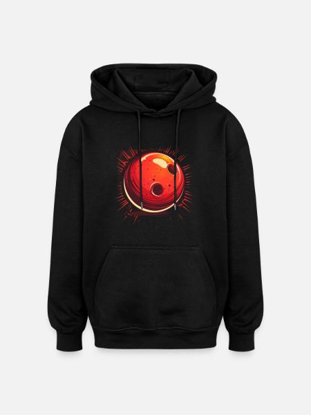 Bowlingkugel Comic Look - Oversized Unisex Hoodie - Schwarz