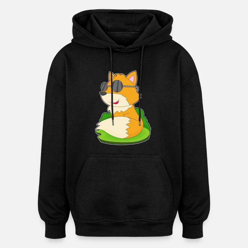 Fuchs Sonnenbrille - Oversized Unisex Hoodie - Schwarz