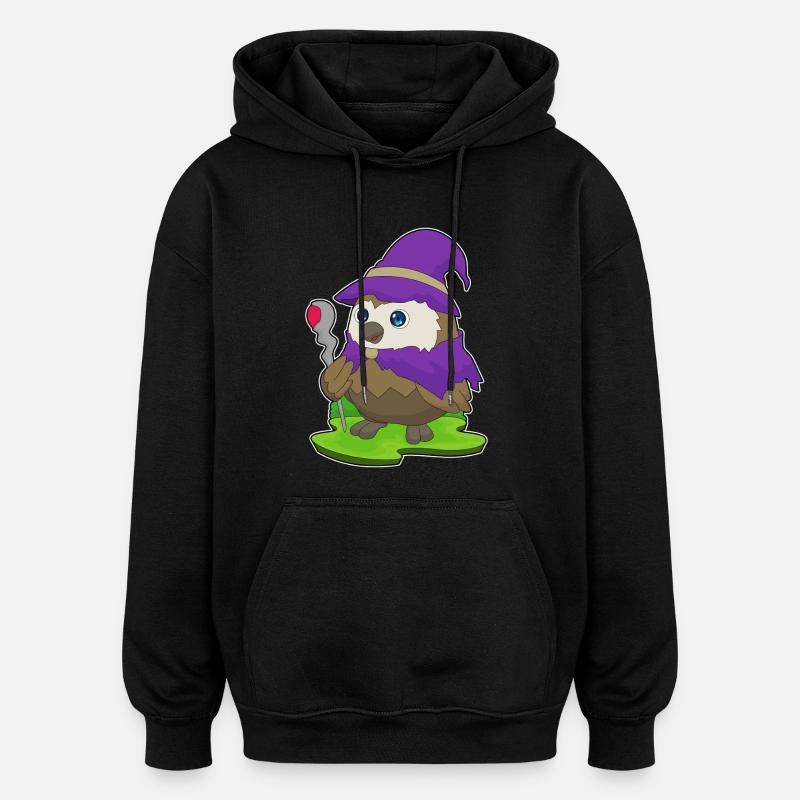 Eule Halloween Hexe - Oversized Unisex Hoodie - Schwarz