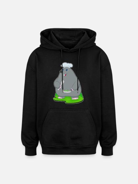 Mole Cooking Pan Cooking - Oversized Unisex Hoodie - black