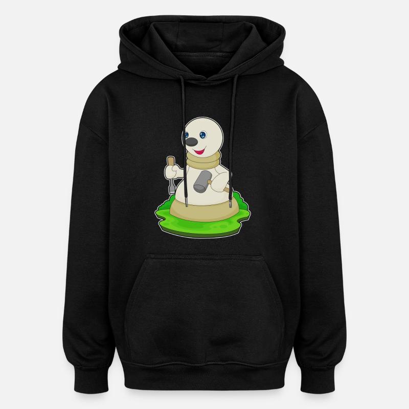 Schachfigur Bauer Schach - Oversized Unisex Hoodie - Schwarz