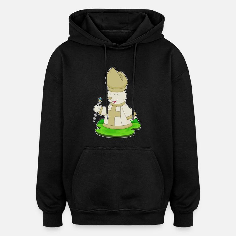 Schachfigur Läufer Schach - Oversized Unisex Hoodie - Schwarz