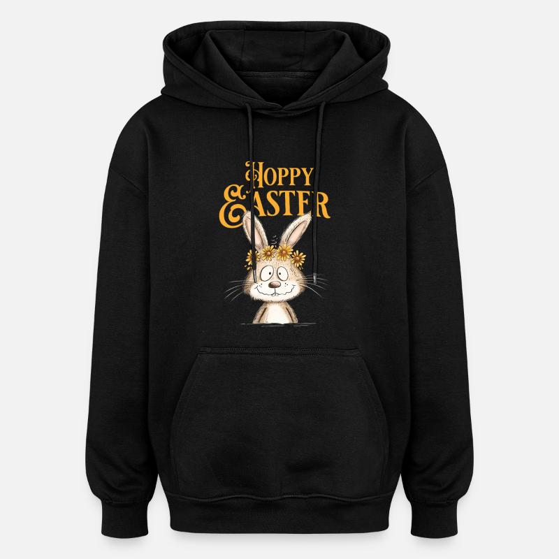 Happy Easter Easter Bunny - Oversized Unisex Hoodie - black