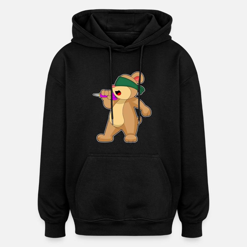 Fléchette d’ours Fléchette - Sweat à capuche oversize unisexe - noir