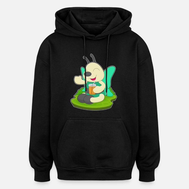 Schmetterling Saft - Oversized Unisex Hoodie - Schwarz