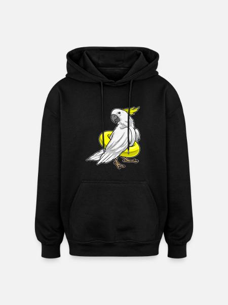 Nage de perroquets Ring Été - Sweat à capuche oversize unisexe - noir