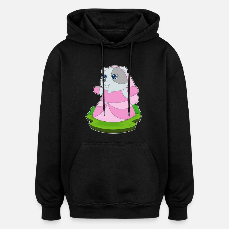 Hamster Voile de mariée Mariage - Sweat à capuche oversize unisexe - noir