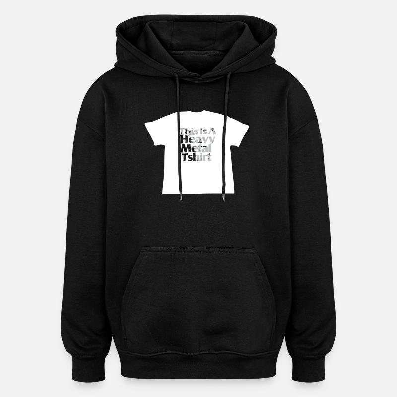 Heavy Metal T-shirt - Sweat à capuche oversize unisexe - noir