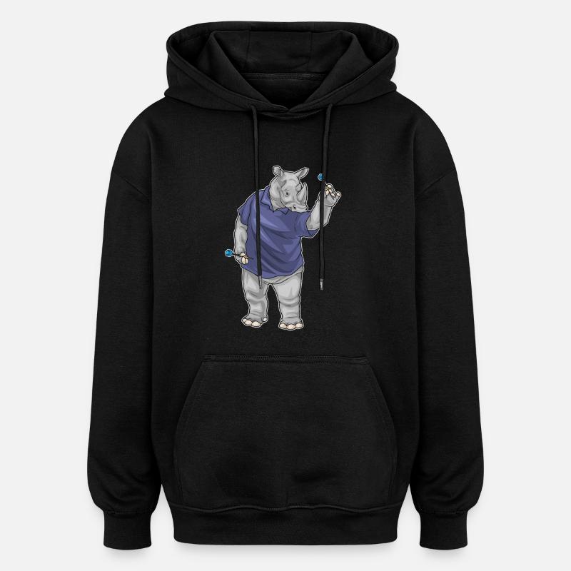 Rhino Dart Dart - Sweat à capuche oversize unisexe - noir
