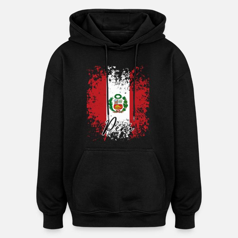 Peruanischer Stolz, stolzer Peruaner - Oversized Unisex Hoodie - Schwarz