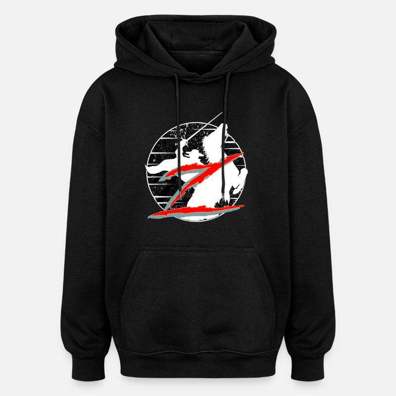 Horsman - Sweat à capuche oversize unisexe - noir