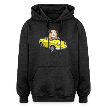 Meerschweinchen Auto - Oversized Unisex Hoodie - Anthrazit - Vorne - Noah (186cm)