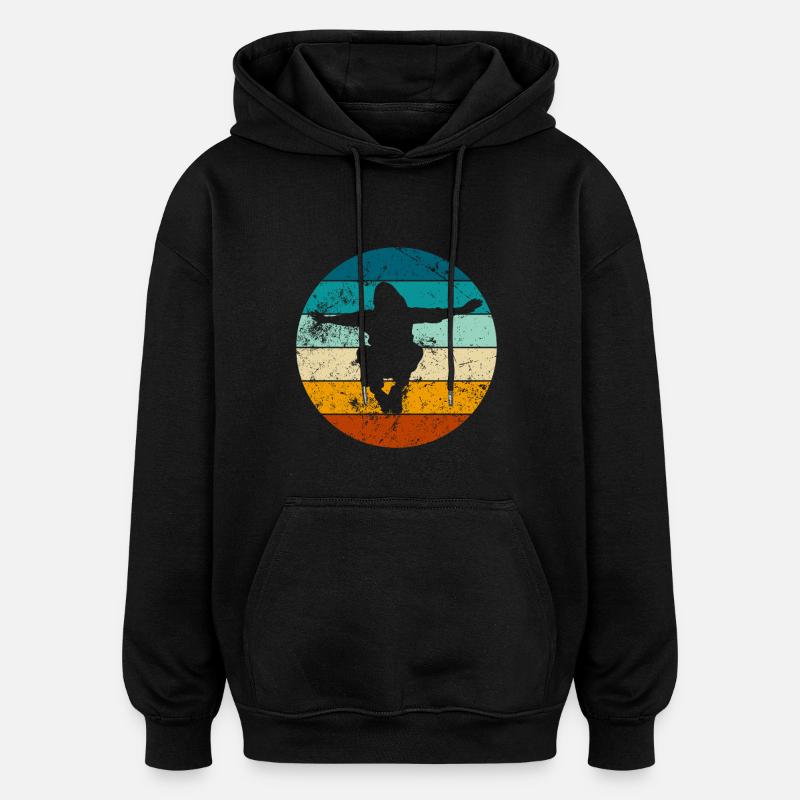Parkour Sprung - Dynamisches Urban Design - Oversized Unisex Hoodie - Schwarz