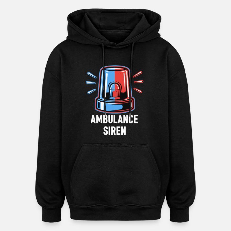 Sirène d’ambulance - Sweat à capuche oversize unisexe - noir
