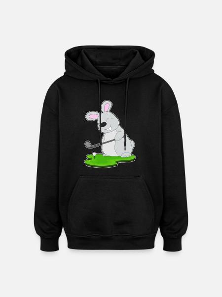 Rabbit Golf Golf Clubs - Oversized Unisex Hoodie - black