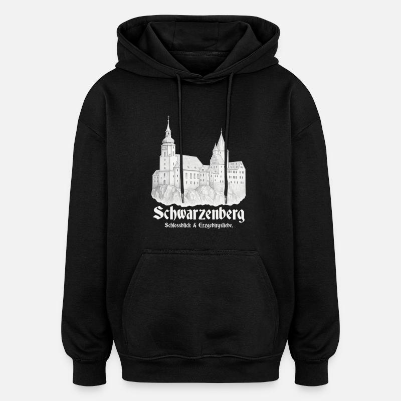 Schwarzenberg Schlossblick - Oversized Unisex Hoodie - Schwarz