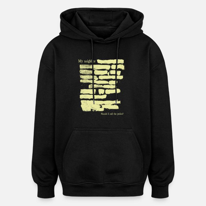 Graffiti urbain Art mural Design - Sweat à capuche oversize unisexe - noir