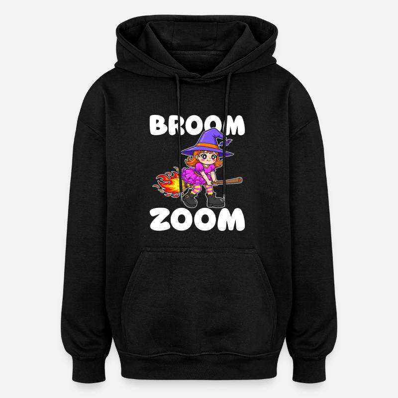 BAI ZOOM - SORCIÈRE HALLOWEEN - Sweat à capuche oversize unisexe - noir