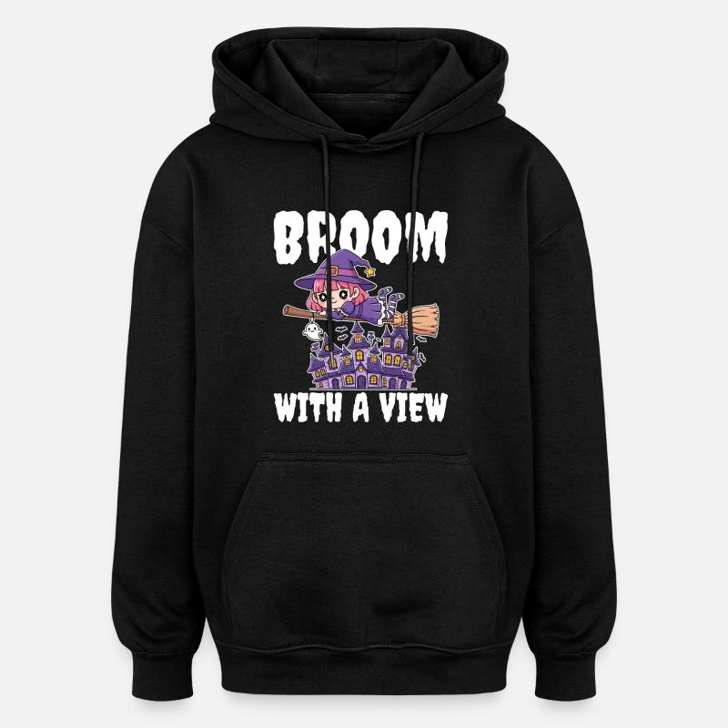 BALAI AVEC VUE - WITCH HALLOWEEN - Sweat à capuche oversize unisexe - noir