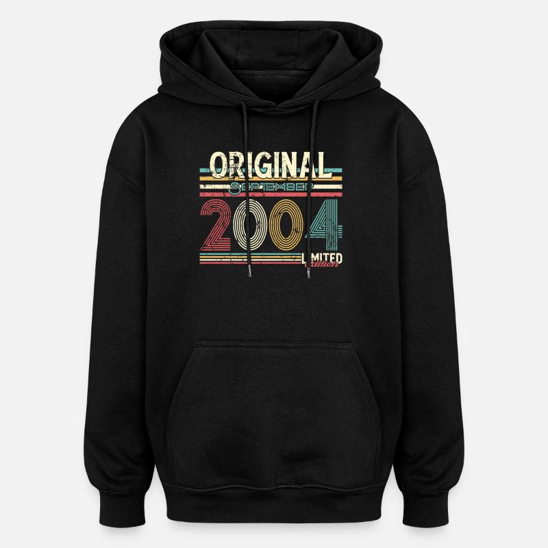 Retro September 2004 Limitierte Edition - Oversized Unisex Hoodie - Schwarz