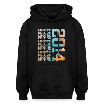 LIMITED EDITION 2014 12 JAHRE 12. GEBURTSTAG - Oversized Unisex Hoodie - Schwarz - Vorne - Noah (186cm)