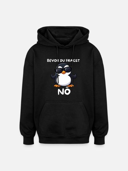 Penguin with sunglasses Lower Austria - Oversized Unisex Hoodie - black