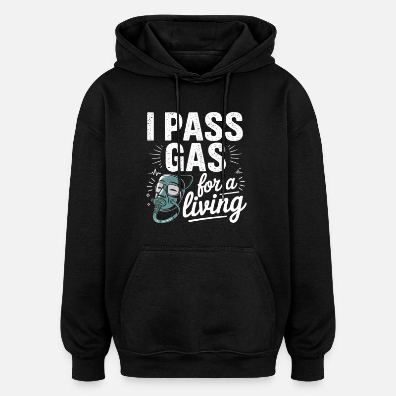 Motivierende Pflegekraft Grafik - Oversized Unisex Hoodie - Schwarz