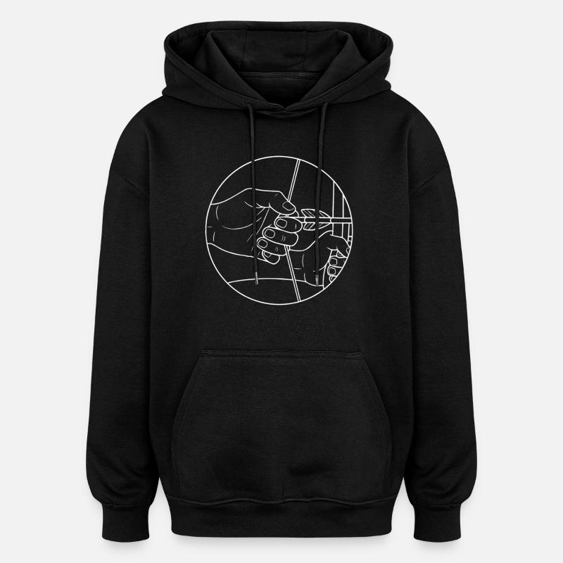 Bogenschießen Bogenschütze Ziel Design - Oversized Unisex Hoodie - Schwarz