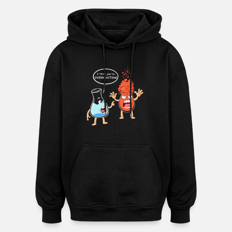 Microbiologie à réaction excessive - Sweat à capuche oversize unisexe - noir