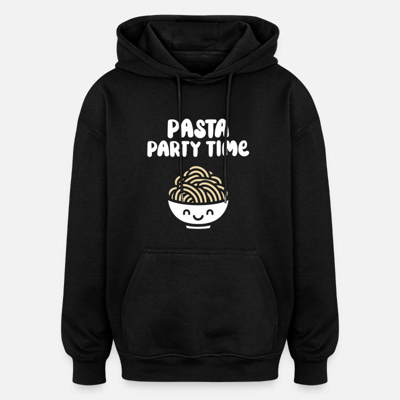 Fête des pâtes - Sweat à capuche oversize unisexe - noir
