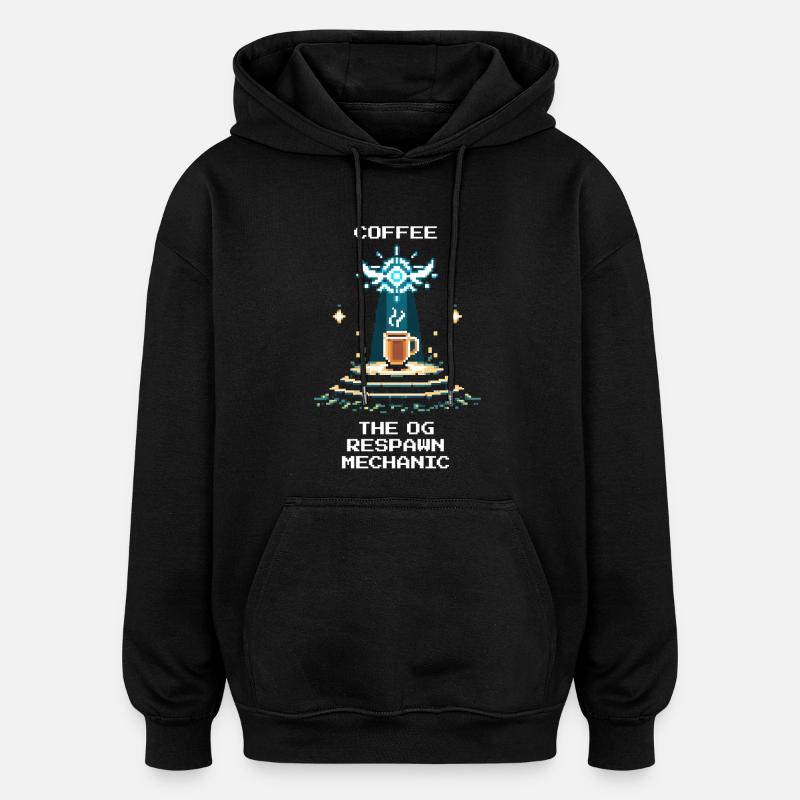 Café : L'OG Respawn | Barista Expresso - Sweat à capuche oversize unisexe - noir